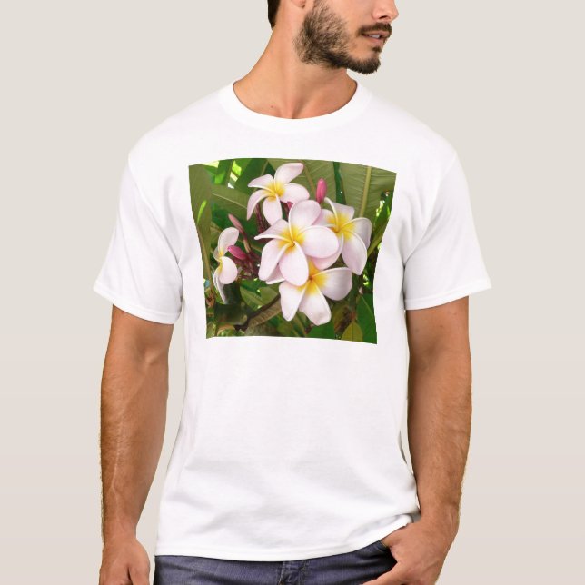 Aloha Hawaiian Frangipani Blommar Möhippa Tee (Framsida)