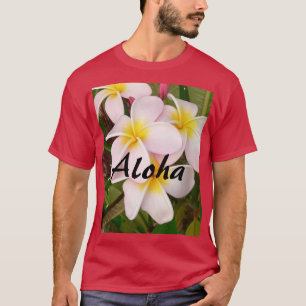 Aloha Hawaiian Frangipani Blommars Plumerias Tee