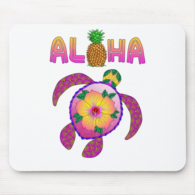 Aloha Hawaiian Honu Turtle Musmatta (Framsidan)