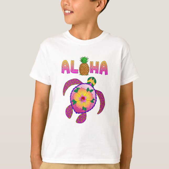Aloha Hawaiian Honu Turtle Tröja (Framsida)