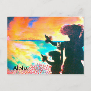 Aloha Hawaiian Hula vykort