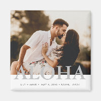 Aloha Hawaiian Island Photo Bröllop spara datum
