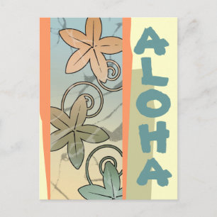 Aloha Hawaiian Luau Baby Announcement Meddelande Vykort