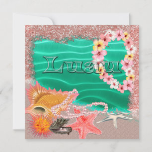 Aloha Hawaiian Luau-inbjudan Inbjudningar
