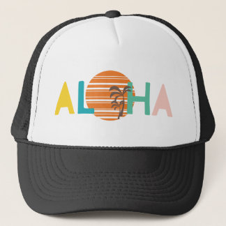 ’Aloha’ Hawaiian Multifärgad Beach Sunset Handflat Keps