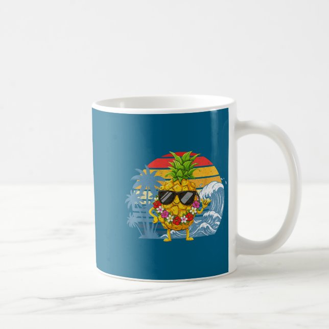Aloha Hawaiian Pineapple Sign Hawaii Shaka Laugh Kaffemugg (Höger)