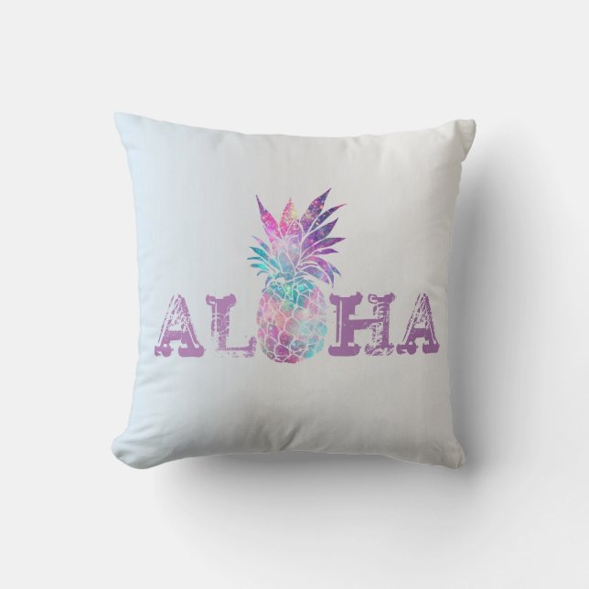 Aloha Hawaiian Pineapple, Silver Kudde (Framsida)