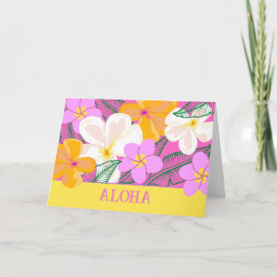 Aloha Hawaiian Plumeria Tropical Flowers Kort