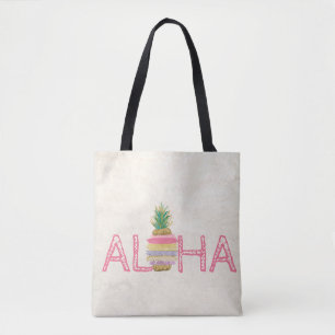 Aloha Hawaiian Stripe Pineapple Tygkasse