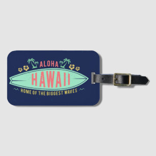 Aloha Hawaiian Surfer Bagagebricka