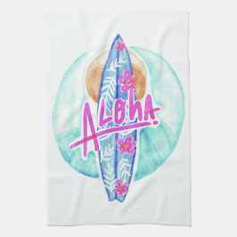 Aloha Hawaiian Surfer kökshandduk