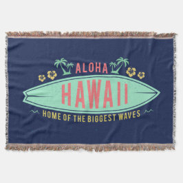 Aloha Hawaiian Surfer throw filt