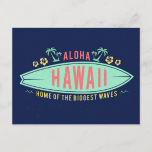 Aloha Hawaiian Surfer-vykort Vykort