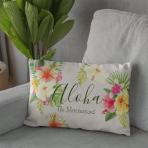 Aloha Hawaiian Tropical Blommigt Watercolor