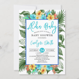Aloha Hawaiian Tropical Boy Shower Inbjudningar
