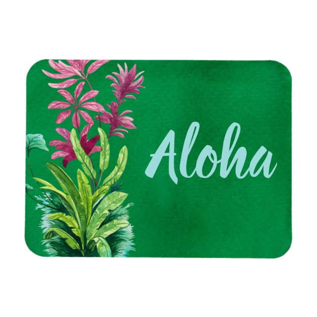 Aloha Hawaiian Tropical Flower Cruise Cabin Magnet (Horisontell)