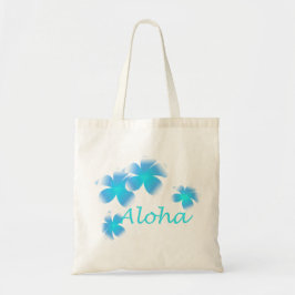 Aloha Hawaiian Tropisk Blomma Aqua Toteväska Tygkasse