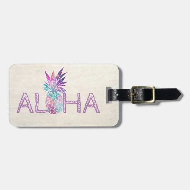 Aloha Hawaiiansk Ananas-Personlig Bagagebricka (Horisontell Framsida)