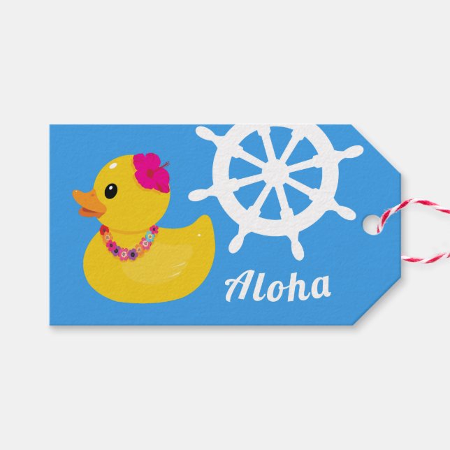 Aloha Hawaiiansk Kryssning Andjakt Söt Presentetikett (Framsidan (Horizontal))