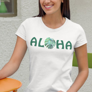 Aloha hawaiiansk Monstera-blad Hawaii Tropisk T Shirt
