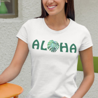 Aloha hawaiiansk Monstera-blad Hawaii Tropisk T Shirt