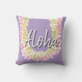 Aloha hawaiiansk Plumeria Lei Elegant Blommig Past Kudde