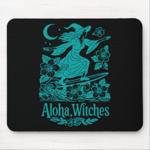 Aloha Häxor Surfande Häxa Hawaii Halloween Tropisk Musmatta