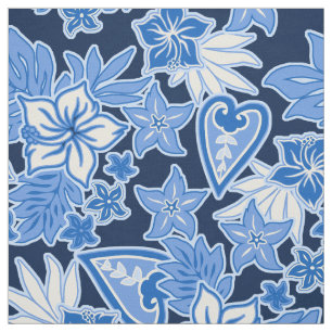 Aloha Heart Hawaiian Hibiskus Tropisk Tyg