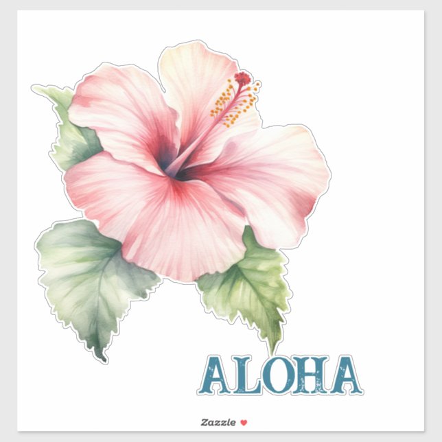 Aloha Hibiscus Flower Klistermärken (Ark)