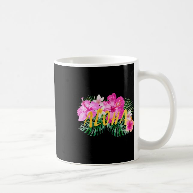 Aloha Hibiscus Flowers Kaffemugg (Höger)
