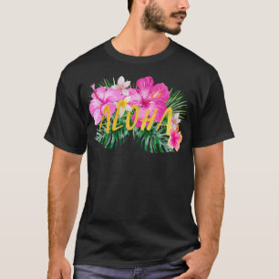 Aloha Hibiscus Flowers T Shirt