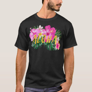 Aloha Hibiscus Flowers T Shirt