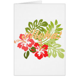 Aloha Hibiscus Hälsningskort