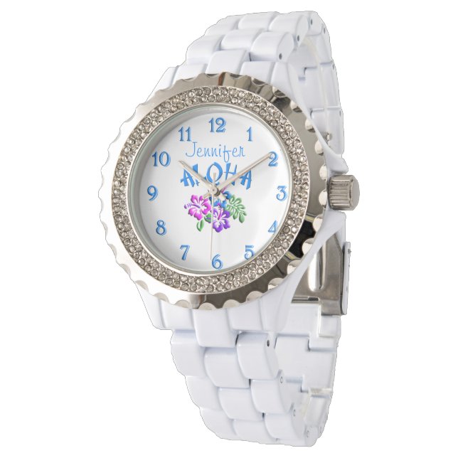Aloha Hibiscus Logotyp Watch Armbandsur (Vinklad)