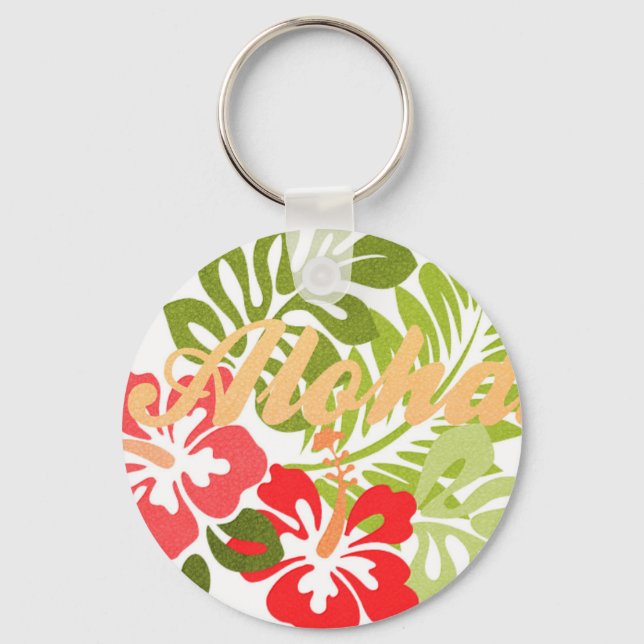 Aloha Hibiscus Nyckelring (Framsida)