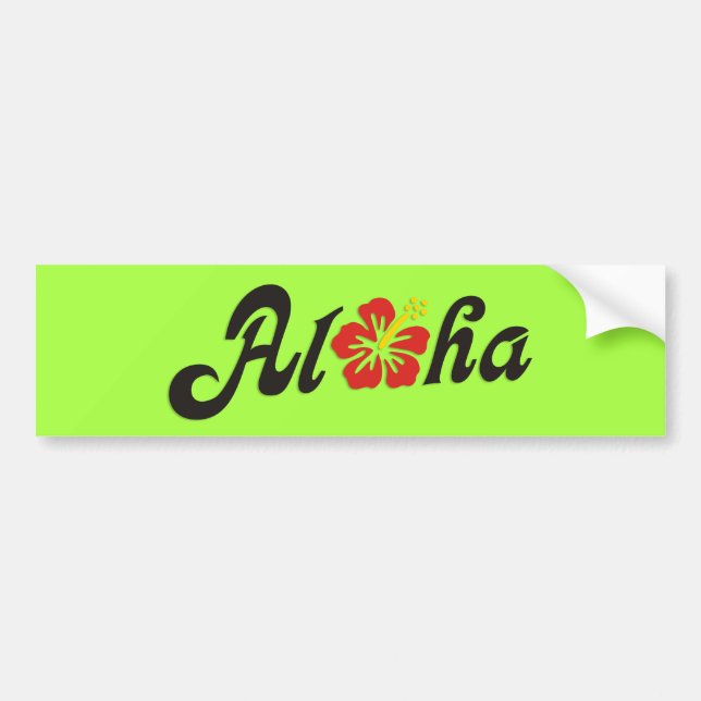 Aloha Hibiscus - plan Hawaii-design + dina idéer Bildekal (Framsidan)