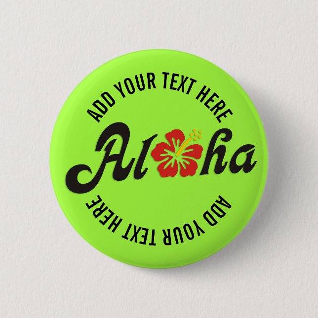 Aloha Hibiscus - plan Hawaii-design + dina idéer Knapp (Framsida)