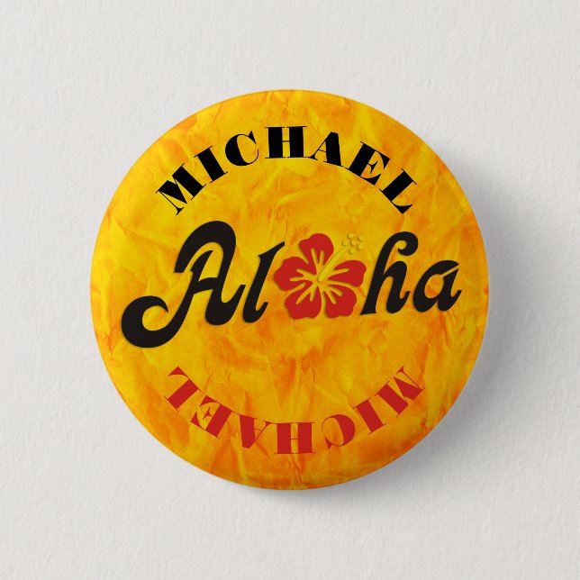 Aloha Hibiscus - plan Hawaii-design + dina idéer Knapp (Framsida)