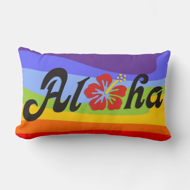 Aloha Hibiscus - plan Hawaii-design + dina idéer Lumbarkudde (Framsida)