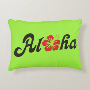 Aloha Hibiscus - plan Hawaii-design + dina idéer Prydnadskudde
