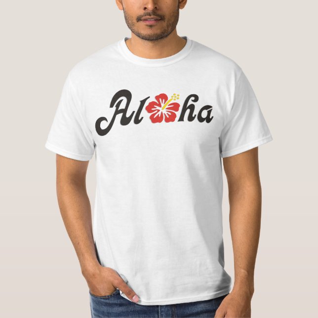 Aloha Hibiscus - plan Hawaii-design + dina idéer Tee Shirt (Framsida)