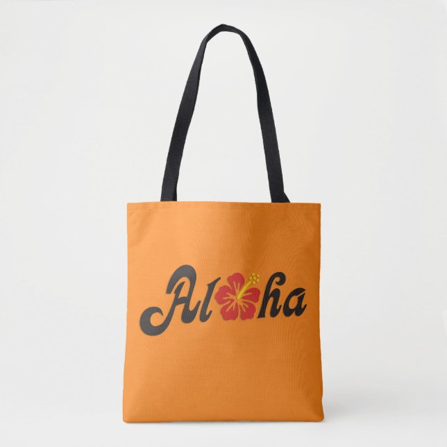 Aloha Hibiscus - plan Hawaii-design + dina idéer Tygkasse (Framsida)