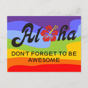 Aloha Hibiscus - plan Hawaii-design + dina idéer Vykort