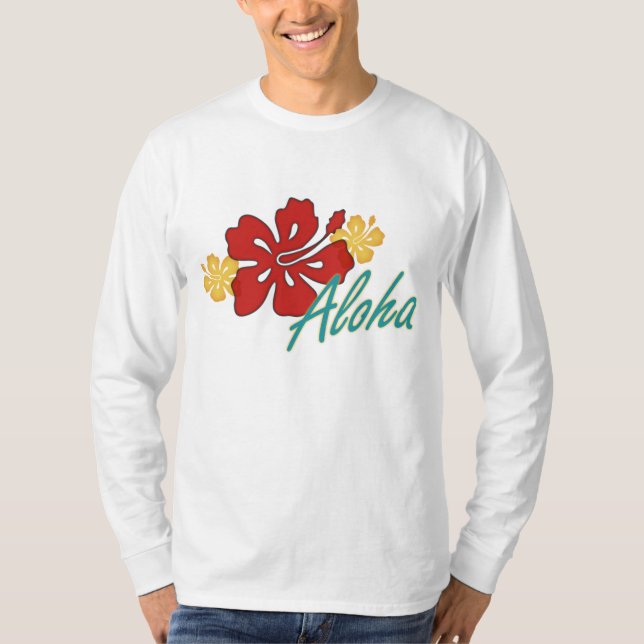 Aloha Hibiscus T Shirt (Framsida)