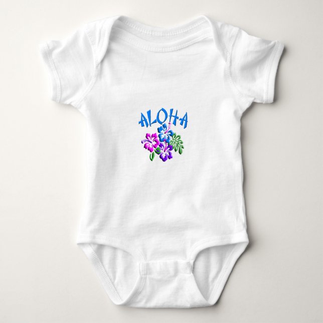 Aloha Hibiscus T-Shirt-Logotypen Tee (Framsida)