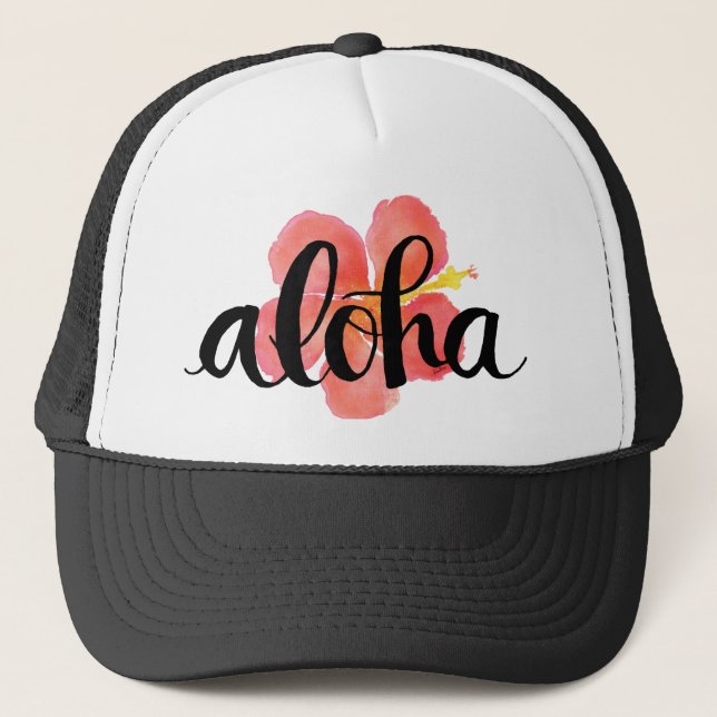 Aloha Hibiscus Truckerkeps (Framsida)
