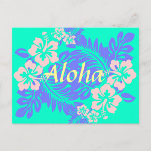 Aloha hibiscus vykort