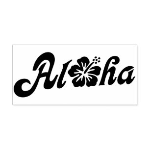 Aloha hibiskus - fast Hawaii design + dina idéer Självfärgande Stämpel