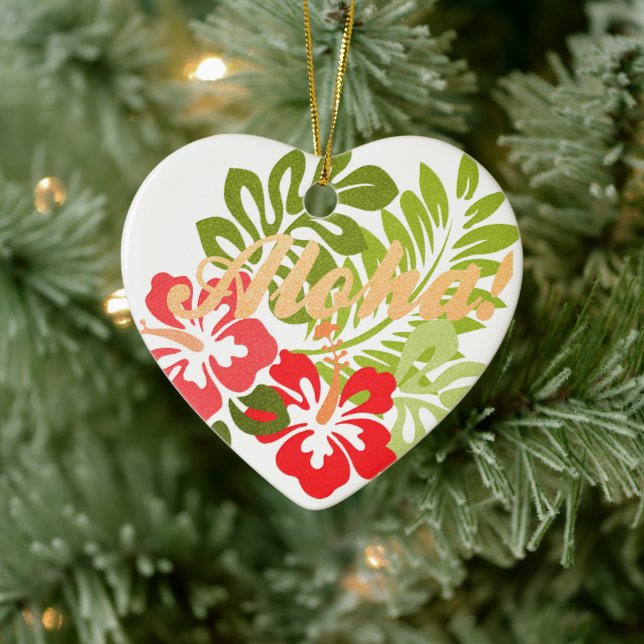 Aloha Hibiskus Julgransprydnad Keramik (Träd)