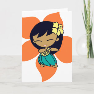"Aloha Honeys" Greeting Cards in papaya Kort